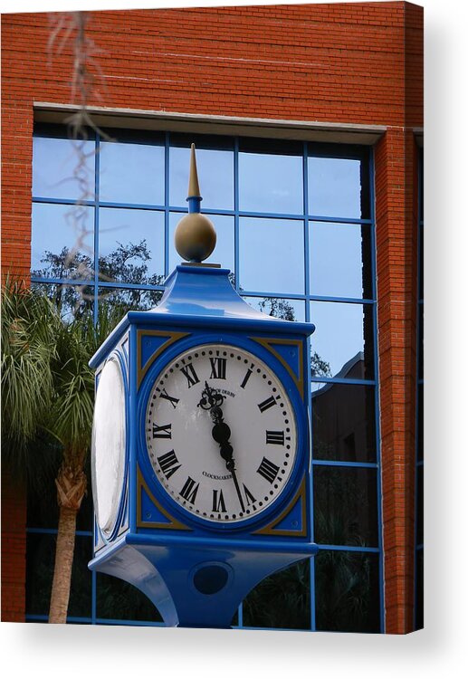 Hernando County Clock Acrylic Print featuring the painting Hernando County Clock by Warren Thompson