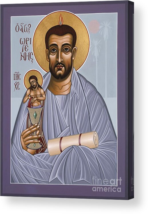 Holy Theologian Origen Acrylic Print featuring the painting Holy Theologian Origen 112 by William Hart McNichols
