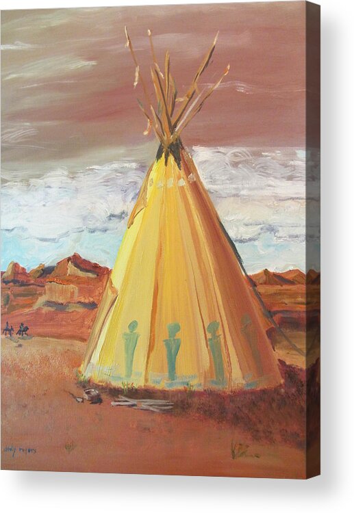 Indian Acrylic Print featuring the painting Home Sweet Home by Dody Rogers