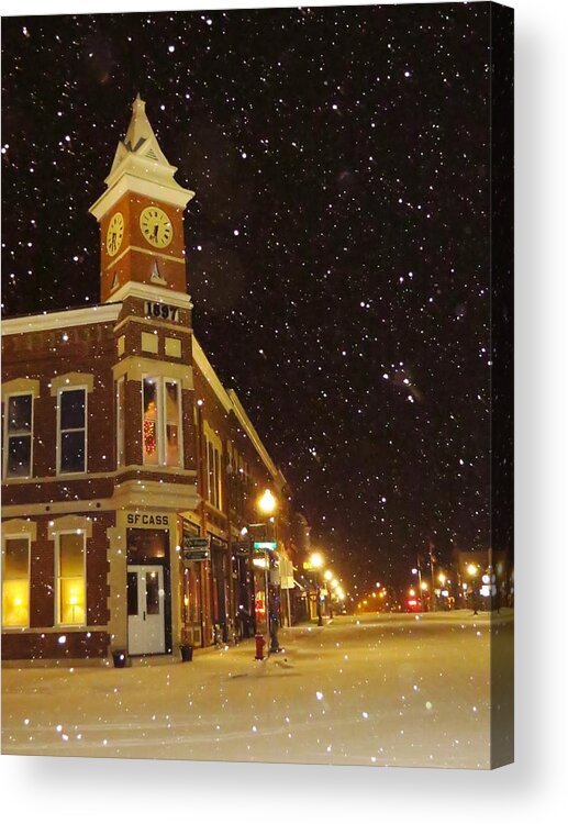 Town Acrylic Print featuring the photograph Hometown Holiday by Lori Frisch