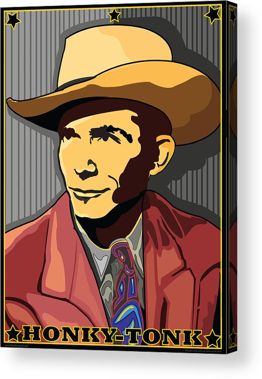  Hank Williams Acrylic Print featuring the digital art Hank Williams Country Western by Larry Butterworth