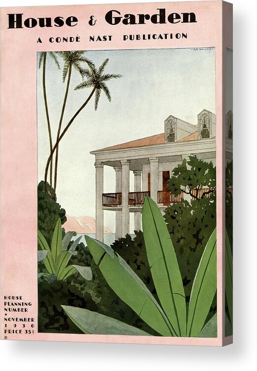 House & Garden Acrylic Print featuring the photograph House & Garden Cover Illustration by Andre E. Marty