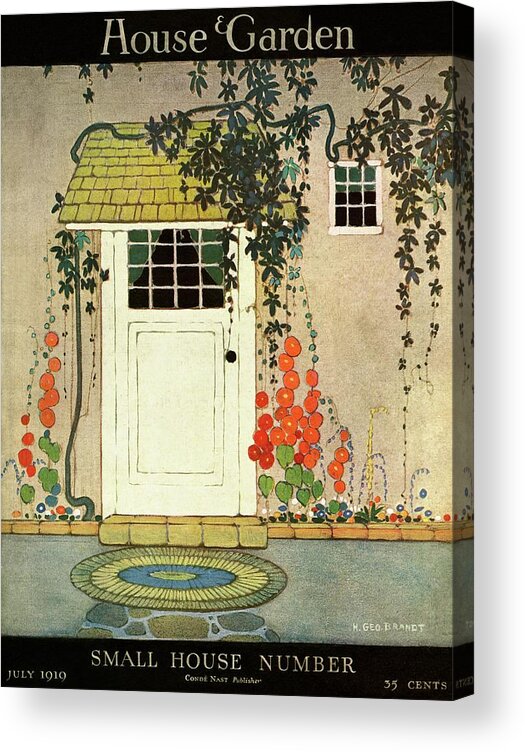 House And Garden Acrylic Print featuring the photograph House And Garden Small House Number Cover by H. George Brandt