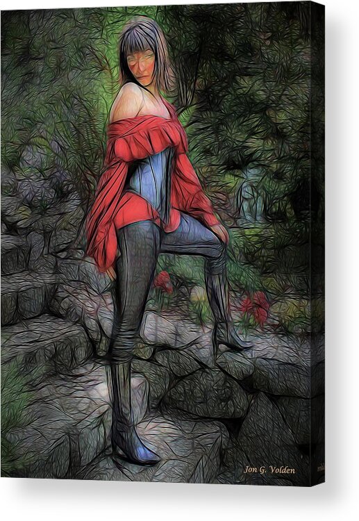 Swashbuckler Acrylic Print featuring the photograph Impression of a Swashbuckler by Jon Volden