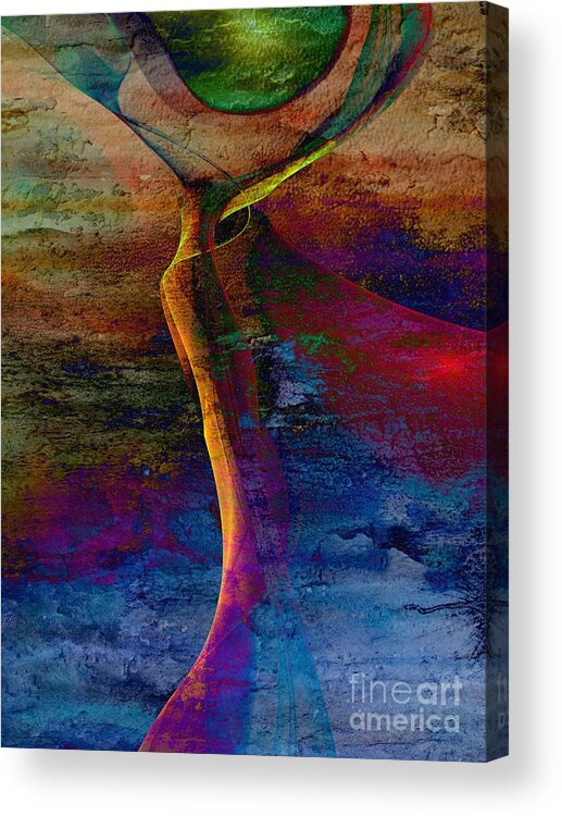 Abstract Acrylic Print featuring the digital art Incubus by Klara Acel