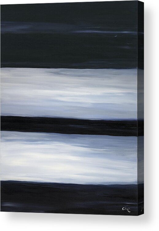 Abstract Acrylic Print featuring the painting Indigo Blur III by Tamara Nelson