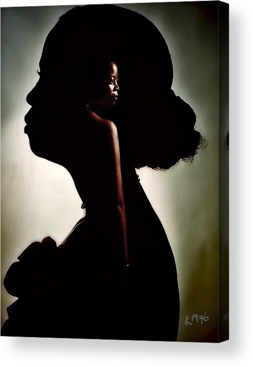 Profile Acrylic Print featuring the photograph Inside Her Mind by Aleksander Rotner