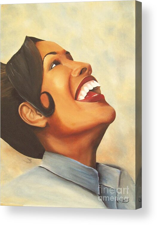 Portrait Acrylic Print featuring the painting Inspiration II by Kenneth Harris