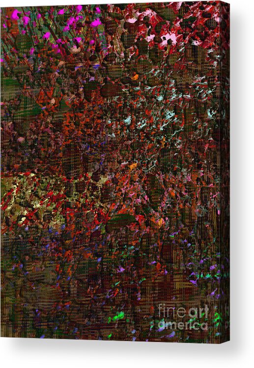 Abstract Acrylic Print featuring the painting Interfering Poetry by J Burns