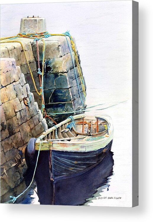 Boat Acrylic Print featuring the painting Ireland Boat by Brenda Beck Fisher