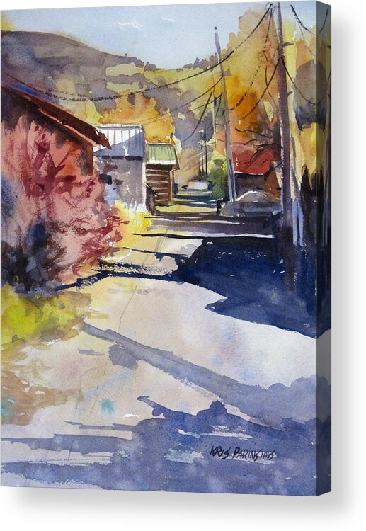 Kris Parins Acrylic Print featuring the painting Jackson Alley by Kris Parins