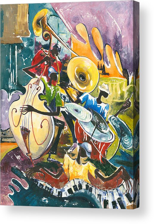 Acrylic Acrylic Print featuring the painting Jazz No. 4 by Elisabeta Hermann