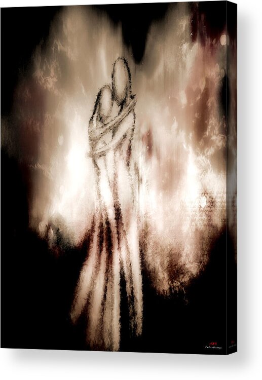 Lovers Acrylic Print featuring the mixed media Jfx2013-015 by Emilio Arostegui