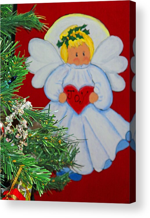 Angel Acrylic Print featuring the painting Joy by Barbara McDevitt