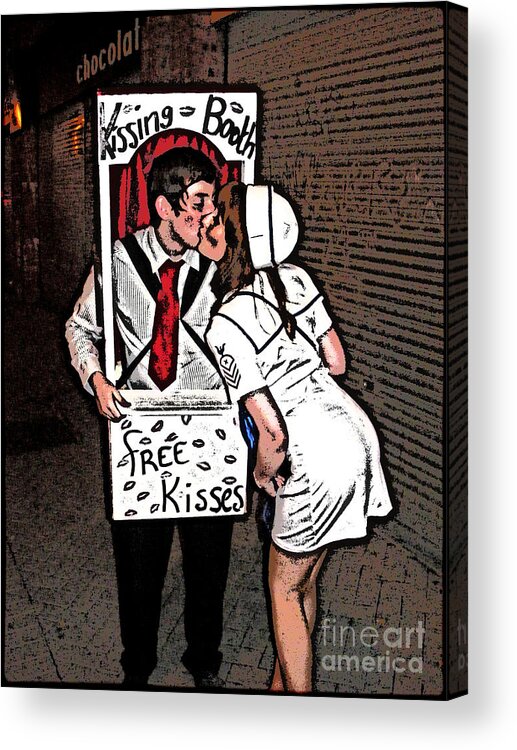 Kiss Acrylic Print featuring the photograph Kissing by Nina Ficur Feenan
