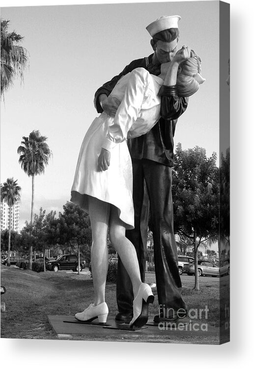 Art Acrylic Print featuring the photograph Kissing Sailor And Nurse by Christiane Schulze Art And Photography