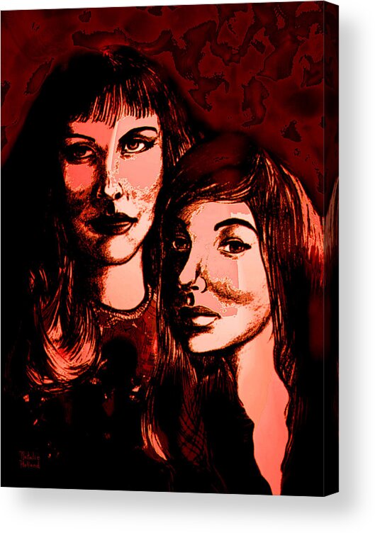 Woman Acrylic Print featuring the mixed media Ladies Night by Natalie Holland