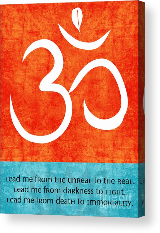 Om Acrylic Print featuring the painting Lead Me by Linda Woods