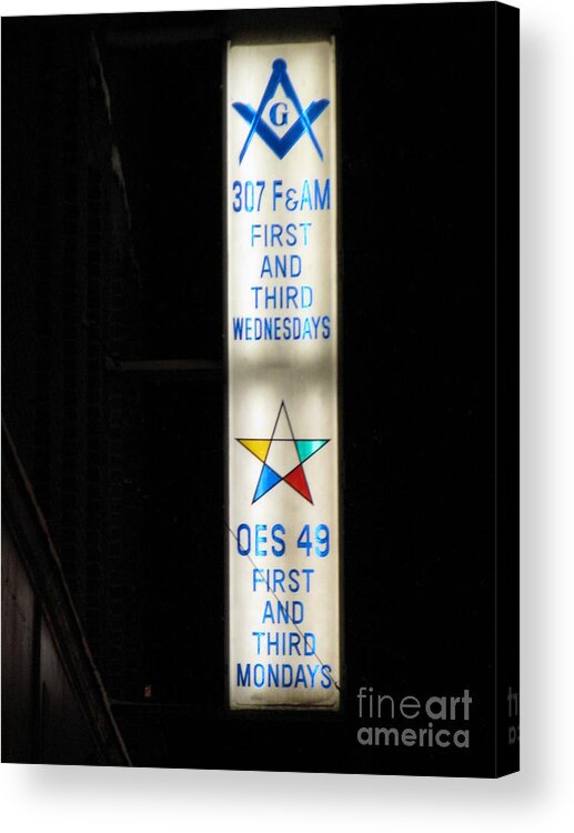 Freemasons Acrylic Print featuring the photograph Lighting the Way by Michael Krek