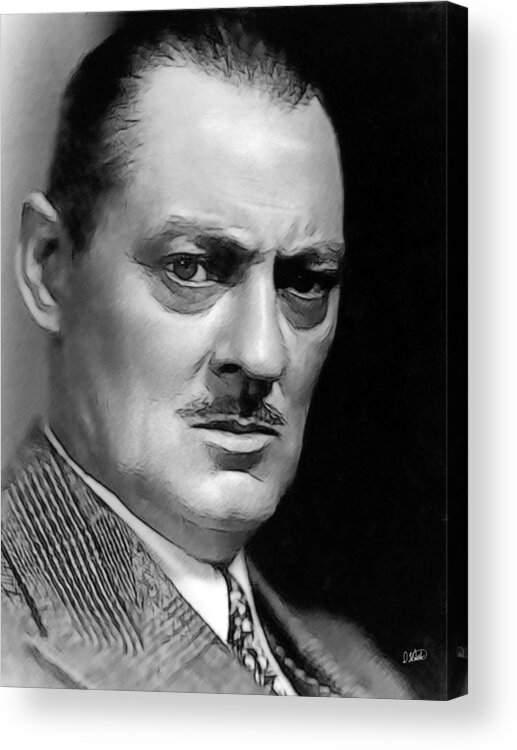 Celebrity Acrylic Print featuring the drawing Lionel Barrymore 001 by Dean Wittle