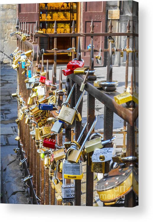 Florence Acrylic Print featuring the photograph Locks of Love-1 by Elizabeth M