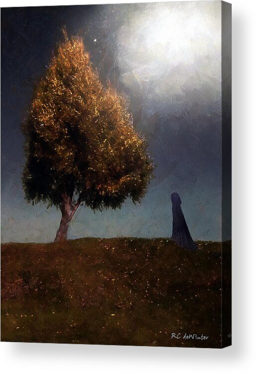 Tree Acrylic Print featuring the painting Long Black Veil by RC DeWinter