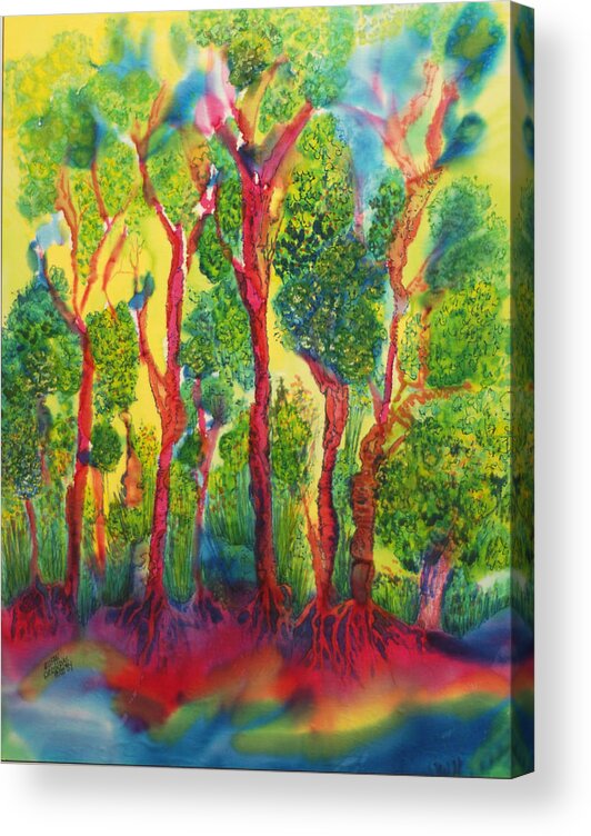 Silk Acrylic Print featuring the painting Appreciation by Susan Moody