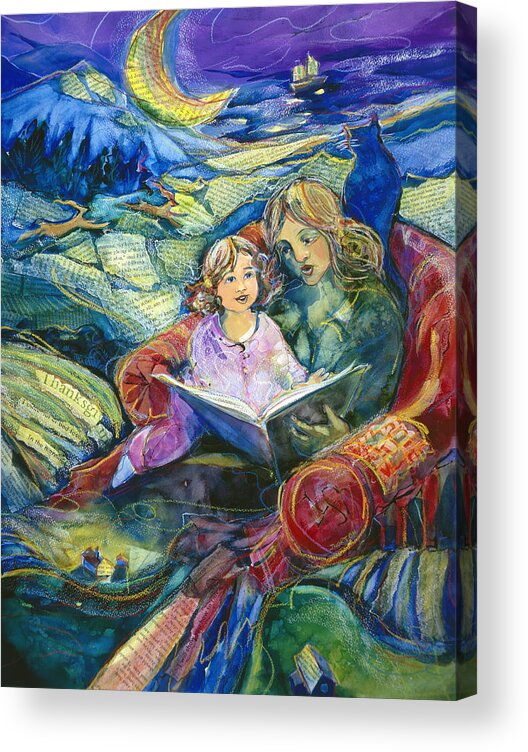 Jen Norton Acrylic Print featuring the painting Magical Storybook by Jen Norton