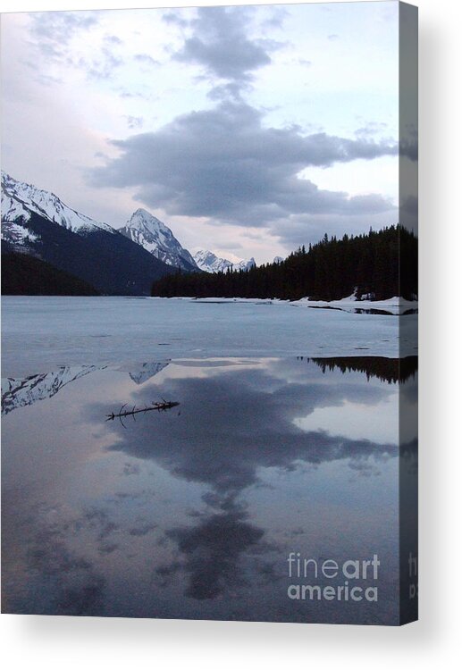 Maligne Lake Acrylic Print featuring the photograph Maligne Lake - reflections by Phil Banks