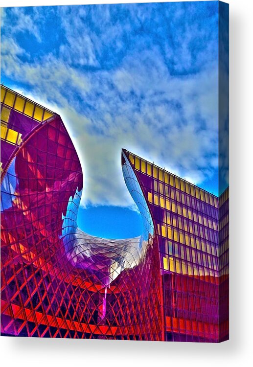 Mark J Dunn Acrylic Print featuring the photograph Malmo The Cut by Mark J Dunn