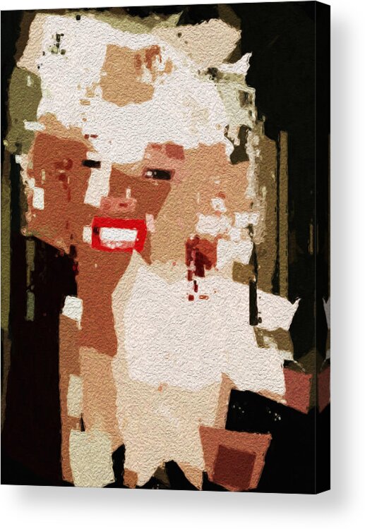 Digital Acrylic Print featuring the digital art Marilyn by David Hansen