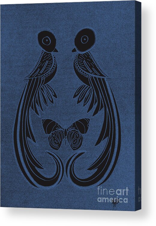 Bird Acrylic Print featuring the digital art MidSummer by Megan Dirsa-DuBois