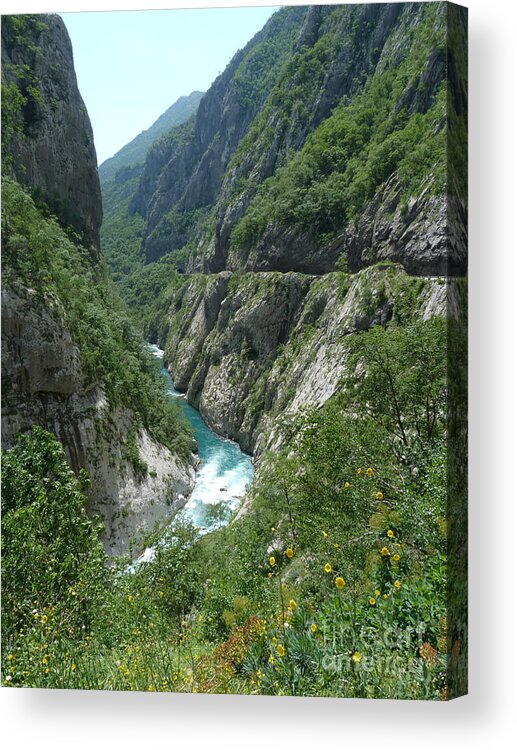 Moraca River Acrylic Print featuring the photograph Moraca River Canyon - Montenegro by Phil Banks