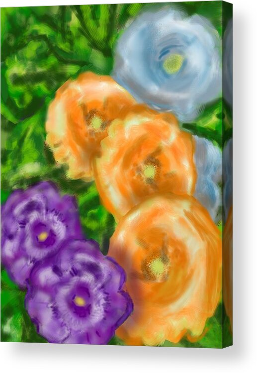 Morning Glory Acrylic Print featuring the digital art Morning Glory by Christine Fournier