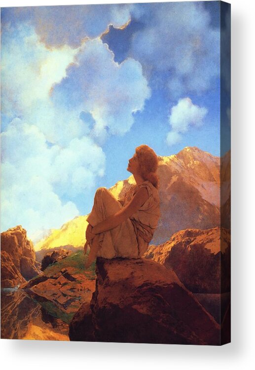 Maxfield Parrish Acrylic Print featuring the painting Morning Spring by Maxfield Parrish