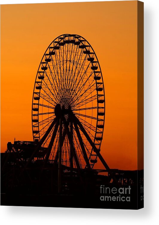 Amusement Acrylic Print featuring the photograph Morning Wheel by Nick Zelinsky Jr