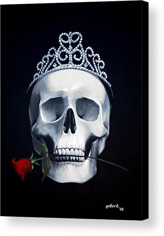 Death Acrylic Print featuring the painting Mortal Beauty by Glenn Pollard