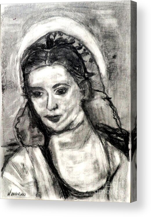 International Art Collectors Acrylic Print featuring the painting Mother Mary-Let It Be by Helena Bebirian