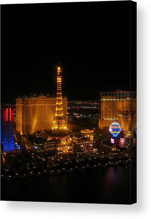 Paris Hotel Acrylic Print featuring the photograph NeoN ILLuSioN by Angela J Wright