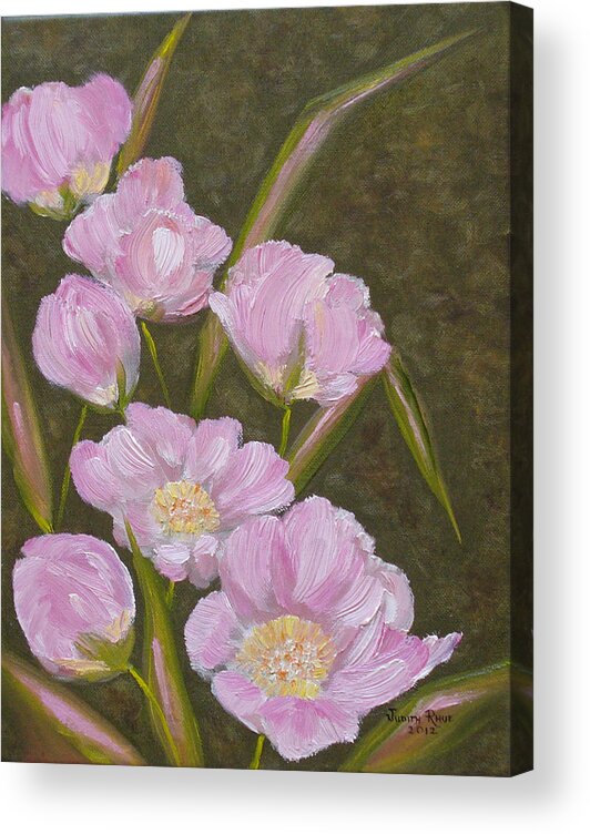 Flowers Acrylic Print featuring the painting Nettie's Gift by Judith Rhue