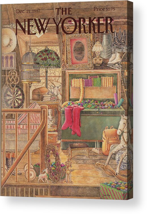 Household Acrylic Print featuring the painting New Yorker December 21st, 1987 by Jenni Oliver