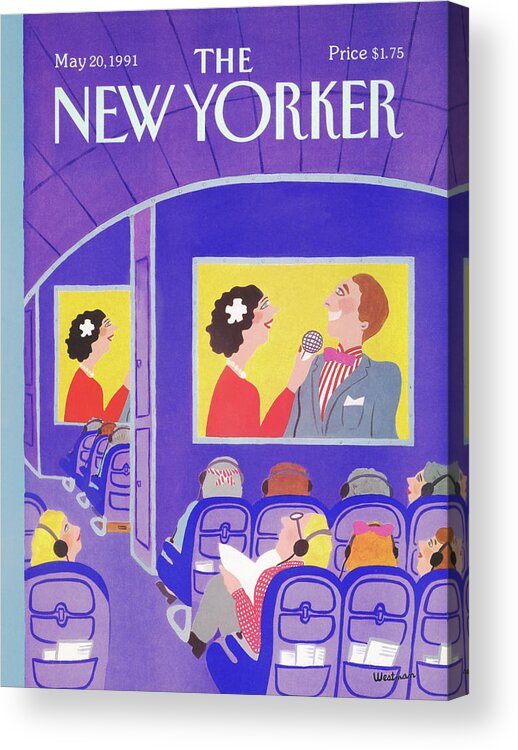 Entertainment Acrylic Print featuring the painting New Yorker May 20th, 1991 by Barbara Westman