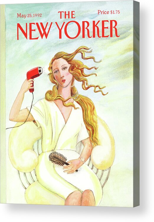 Lady Acrylic Print featuring the painting New Yorker May 25th, 1992 by Susan Davis