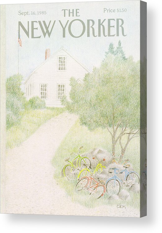 Rural Acrylic Print featuring the painting New Yorker September 16th, 1985 by Charles E Martin