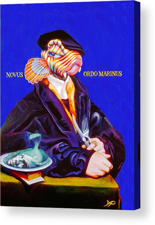 Merman Acrylic Print featuring the painting Novus Ordo Marinus by Patrick Anthony Pierson