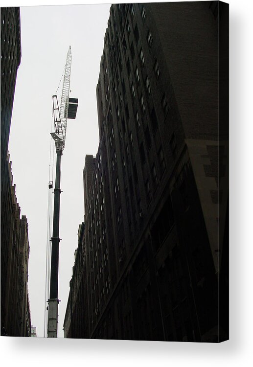 Mieczyslaw Acrylic Print featuring the photograph NYC constraction by Mieczyslaw Rudek