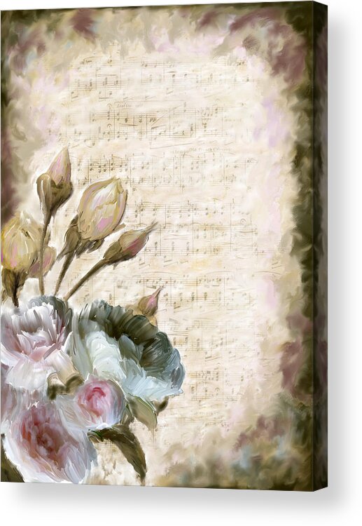 Floral Acrylic Print featuring the painting Ode to Love by Portraits By NC