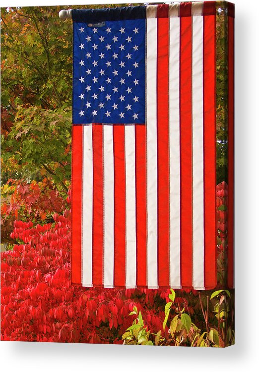 Ron Roberts Acrylic Print featuring the photograph Old Glory by Ron Roberts