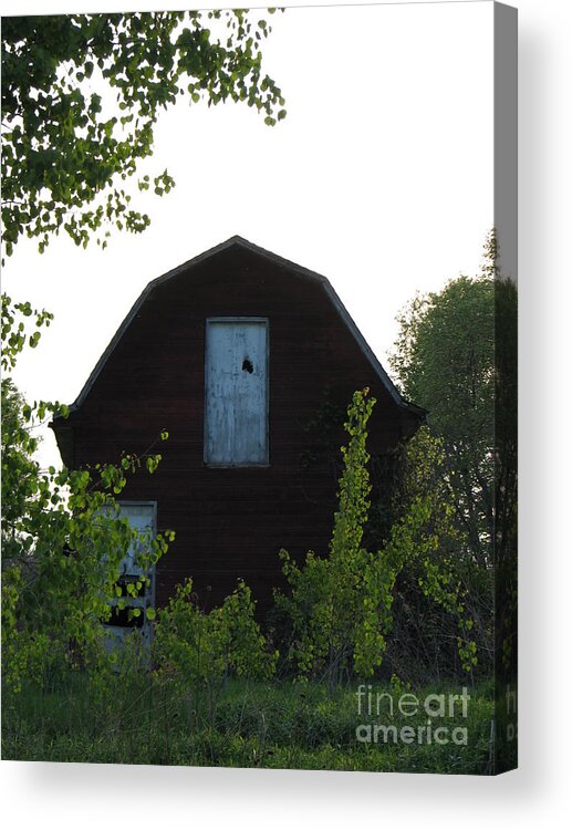 Barns Acrylic Print featuring the photograph Old Red Barn 2 by Michael Krek