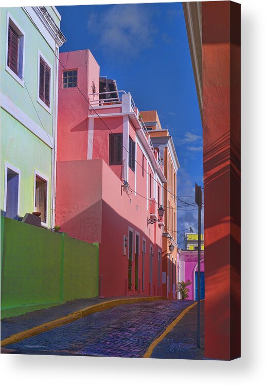 Old San Juan Acrylic Print featuring the photograph Old San Juan Colors by S Paul Sahm
